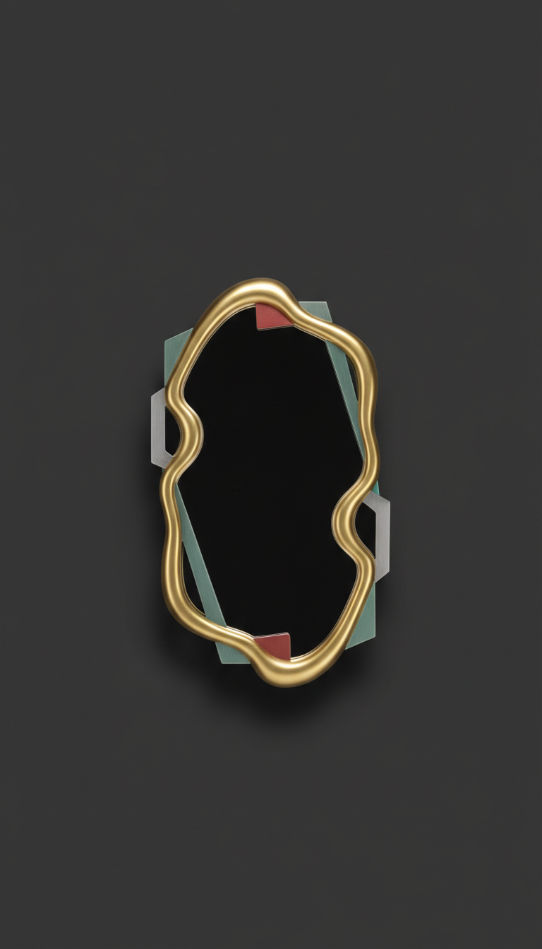 Irregular Silver Accent Mirror