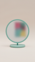 Teal Mint Orbit Tabletop Mirror