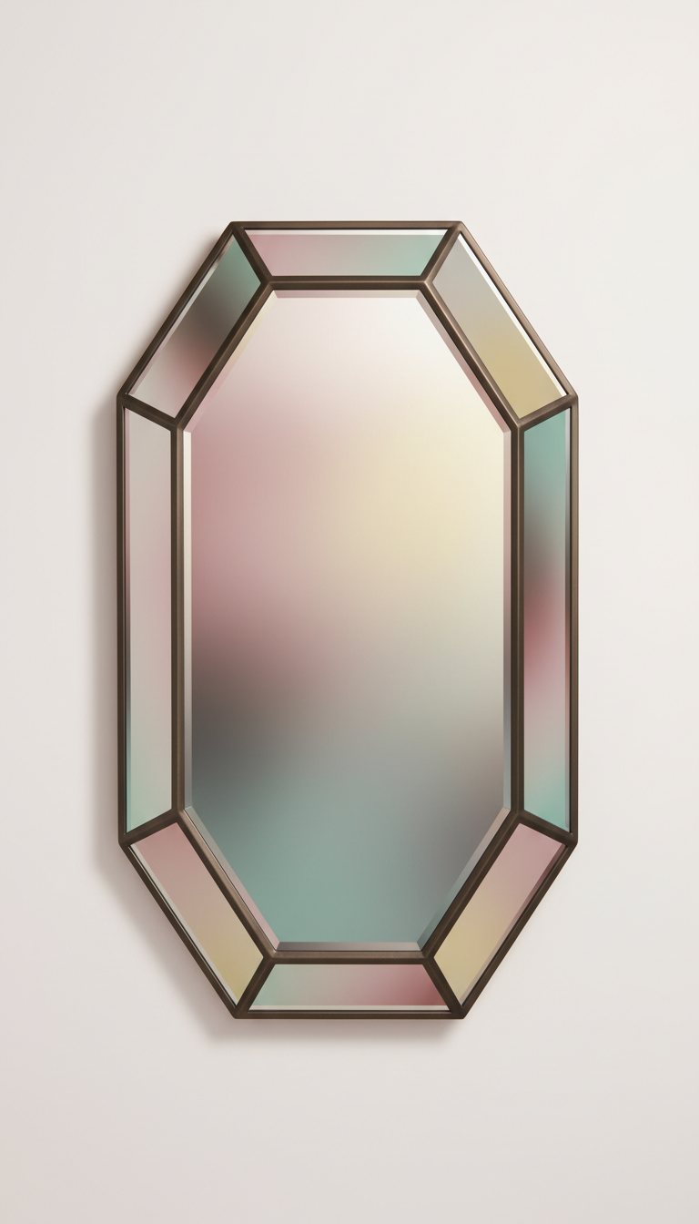 Smoked Bronze Prism Statement Mirror