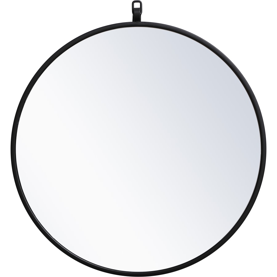 Elegant Lighting Eternity 21 Inch Traditional Circular Framed Bathroom Wall Mirror White