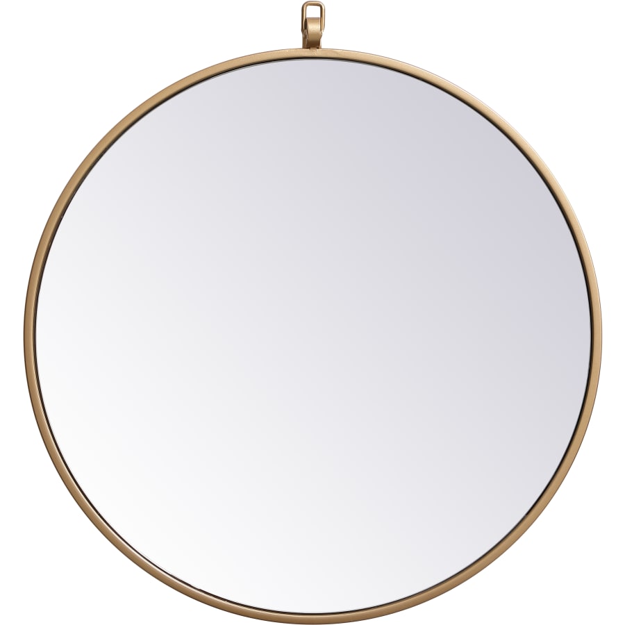 Elegant Lighting Eternity 21 Inch Traditional Circular Framed Bathroom Wall Mirror White