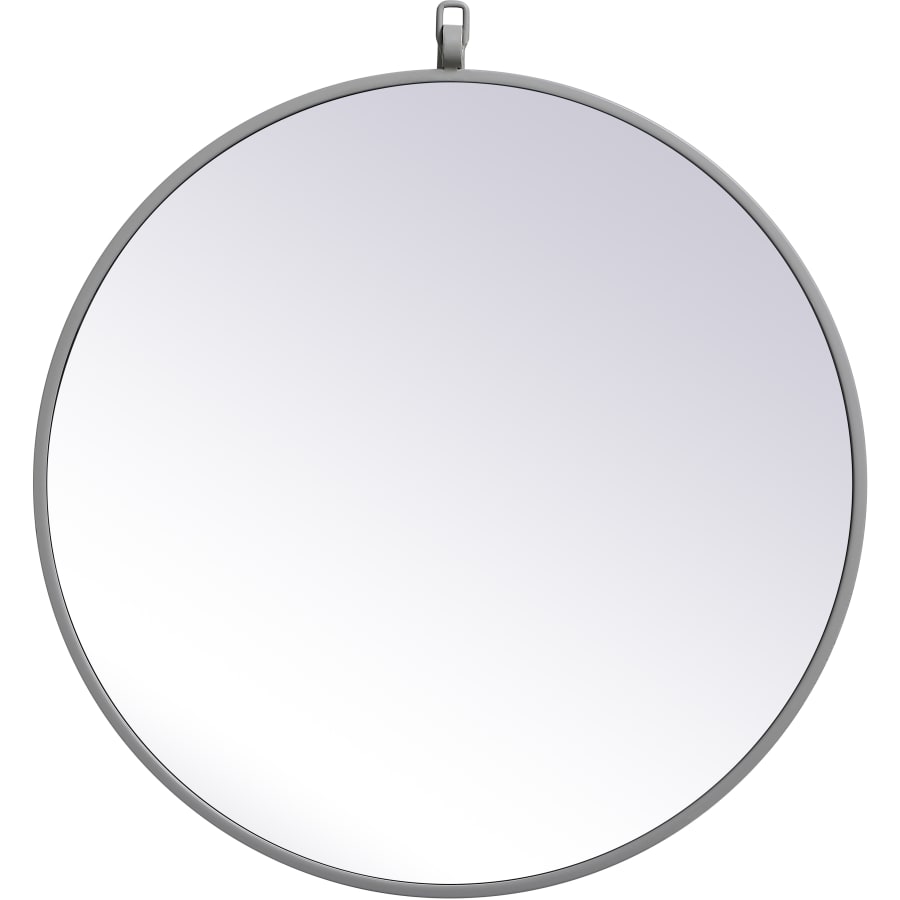 Elegant Lighting Eternity 21 Inch Traditional Circular Framed Bathroom Wall Mirror White