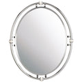Kichler Pocelona 24in x 30in Oval Framed Bathroom Mirror Beveled Chrome